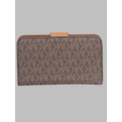 PORTAFOGLIO MEDIUM CON STAMPA LOGO E CIONDOLO MK POP