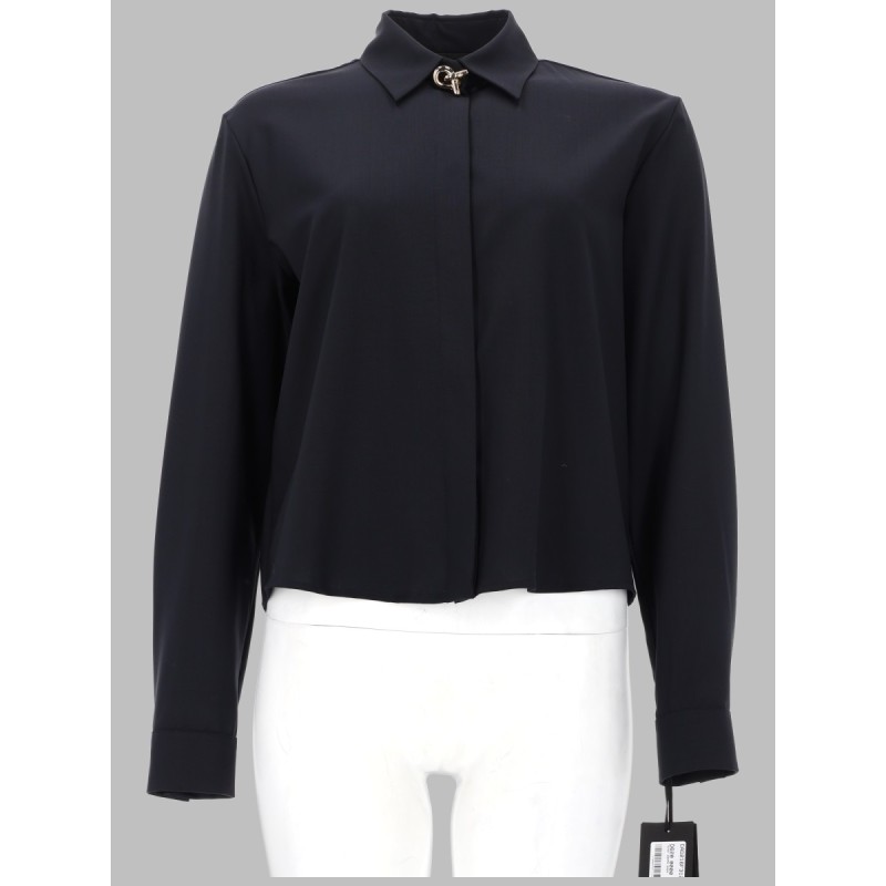 CAMICIA BOXY IN FRESCO LANA