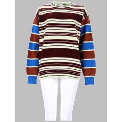 MAGLIA IN LANA E COTONE A RIGHE