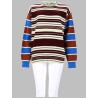 MAGLIA IN LANA E COTONE A RIGHE