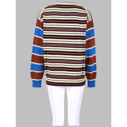MAGLIA IN LANA E COTONE A RIGHE