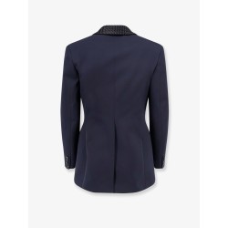 Wool blazer with Intrecciato detail