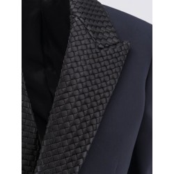 Wool blazer with Intrecciato detail