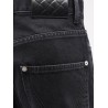 Black denim trousers
