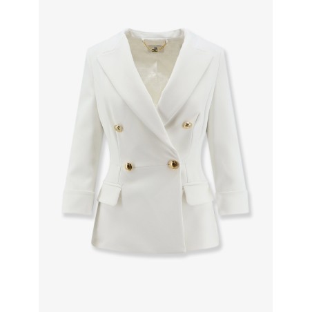 Stretch fabric blazer with logo cufflinks