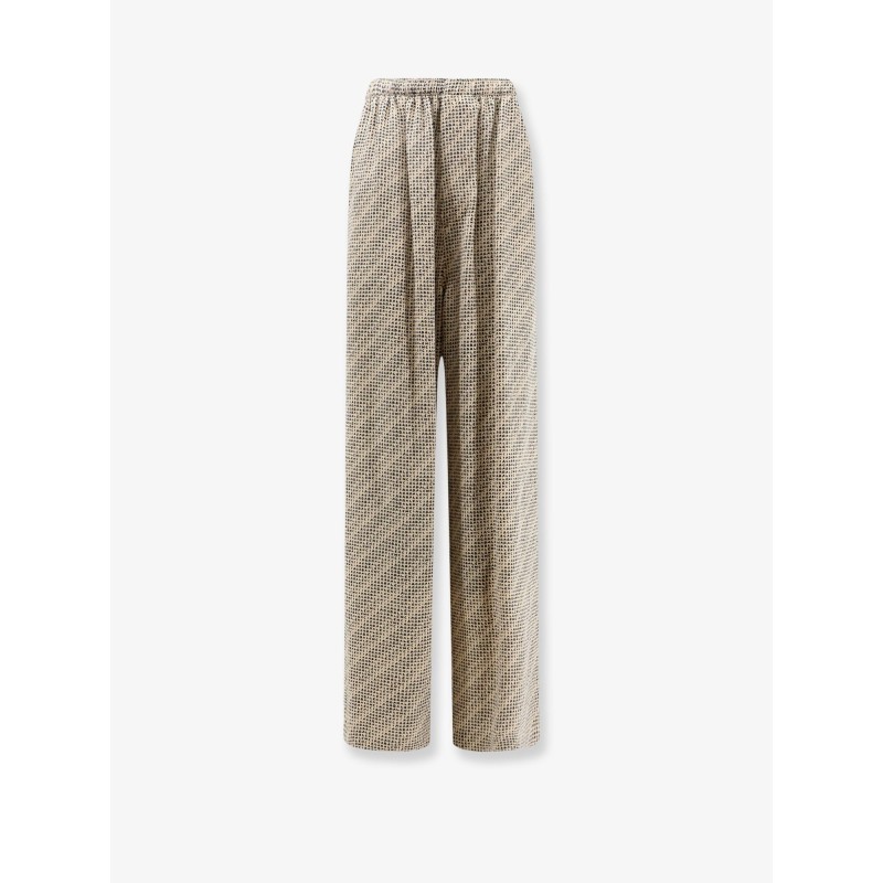 Monogram silk trousers