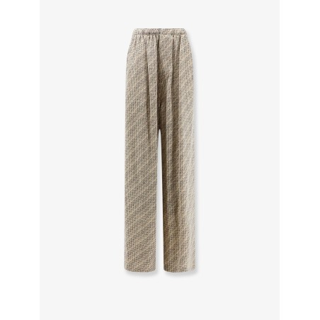 Monogram silk trousers