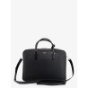Leather work bag with front lettering logo