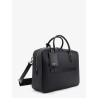 Leather work bag with front lettering logo