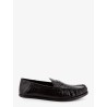 Crocodile-print leather loafers