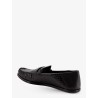 Crocodile-print leather loafers