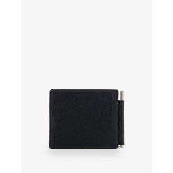 Leather card holder with front logo