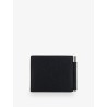 Leather card holder with front logo