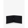 Leather card holder with front logo