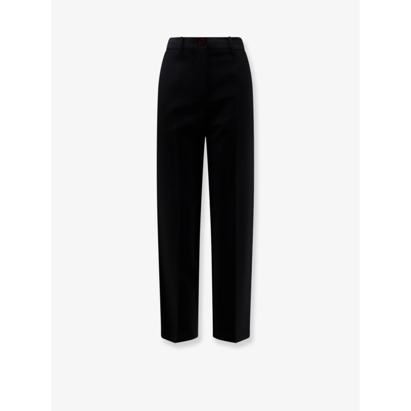 Cigarette virgin wool trousers
