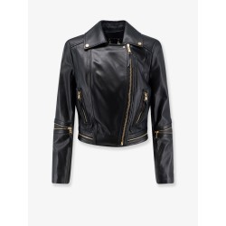 Leather biker jacket