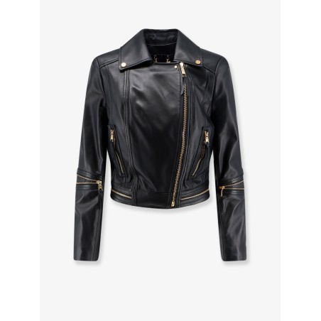 Leather biker jacket