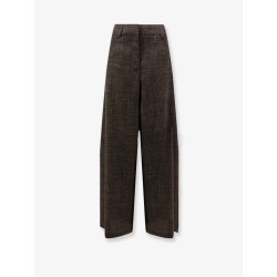Wool and linen blend trousers