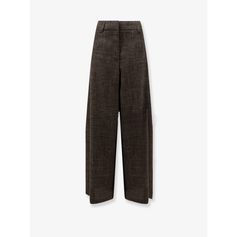 Wool and linen blend trousers