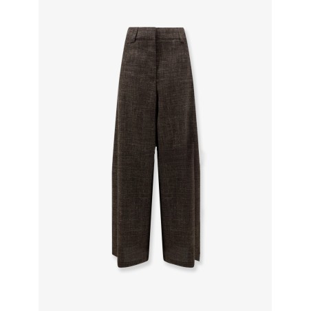 Wool and linen blend trousers