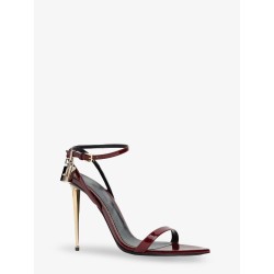 Patent leather sandals with iconic metal padlock