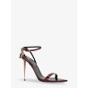 Patent leather sandals with iconic metal padlock