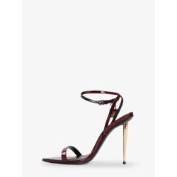Patent leather sandals with iconic metal padlock
