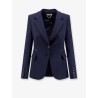 Slim fit blazer with gold logo clamps