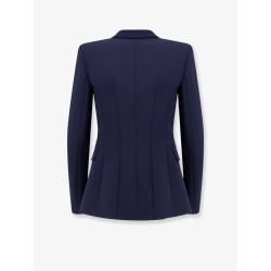 Slim fit blazer with gold logo clamps