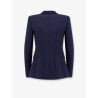 Slim fit blazer with gold logo clamps