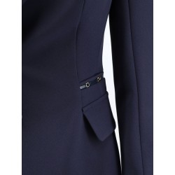 Slim fit blazer with gold logo clamps