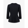 Stretch fabric blazer with logoed cufflinks