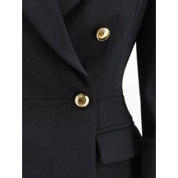 Stretch fabric blazer with logoed cufflinks