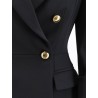 Stretch fabric blazer with logoed cufflinks