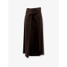 Stretch virgin wool long skirt