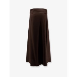 Stretch virgin wool long skirt
