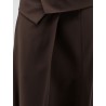 Stretch virgin wool long skirt