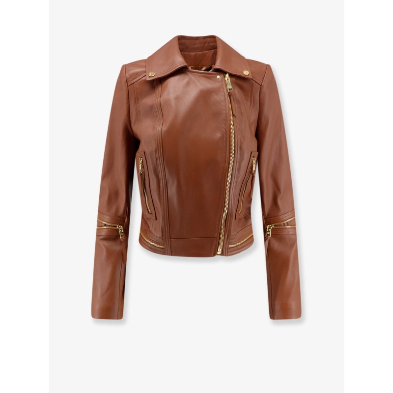 Leather biker jacket