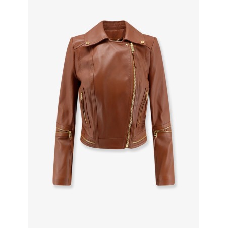 Leather biker jacket