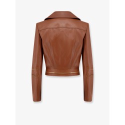 Leather biker jacket