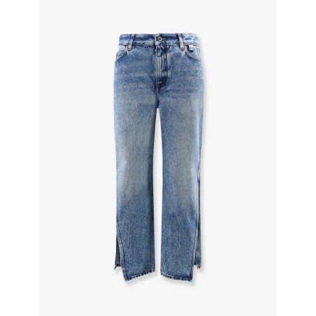 Paula's Ibiza- Blue denim jeans with side embroidered logo