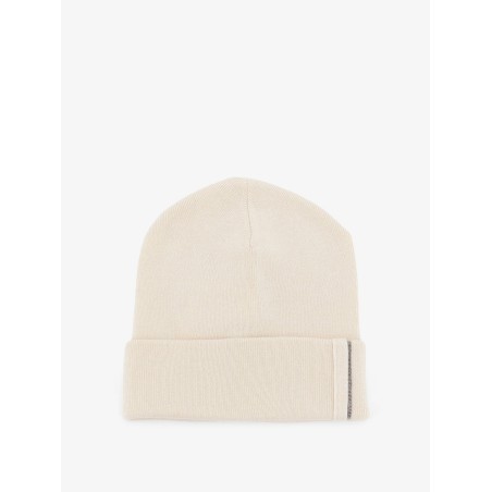 Cashmere hat with Monili detail