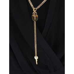Viscose blend bodysuit with jewel charm detail