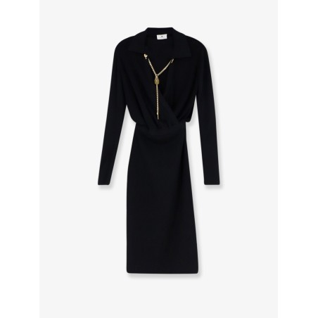 Viscose blend midi dress