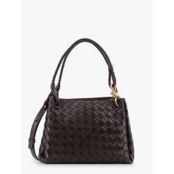 Parachute leather shoulder bag with Intrecciato pattern and Knot detail