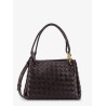 Parachute leather shoulder bag with Intrecciato pattern and Knot detail