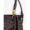 Parachute leather shoulder bag with Intrecciato pattern and Knot detail