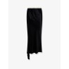 Viscose satin midi skirt