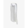 Viscose satin midi skirt