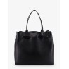 Leather shoulder bag with logo